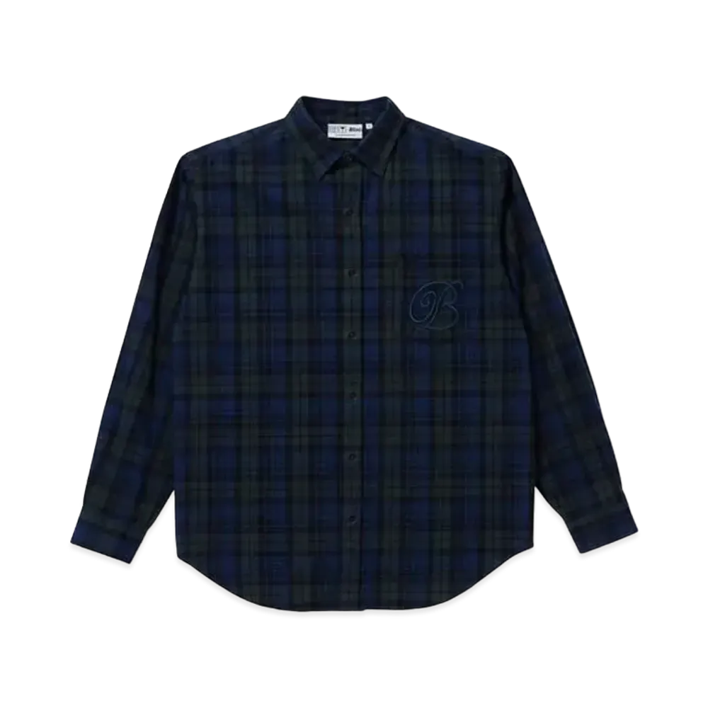 BlackEyePatch B EMBLEM FLANNEL SHIRT "Black Watch"