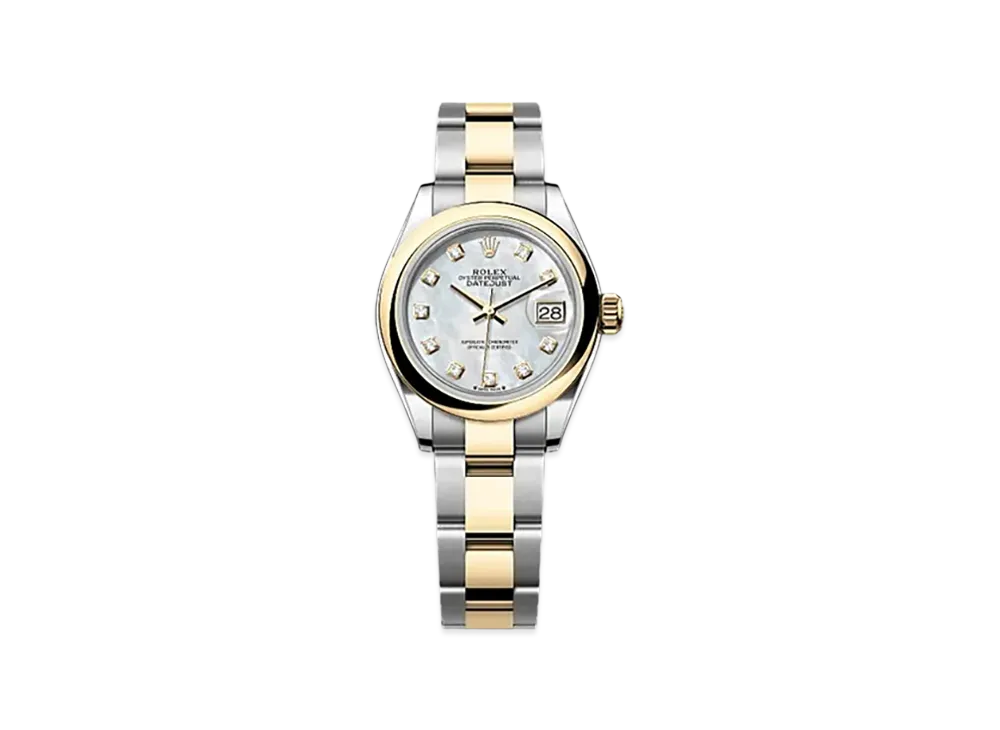 ROLEX Lady-Datejust 28mm Oystersteel & Yellow Gold 279163 "White Mother-of-Pearl"