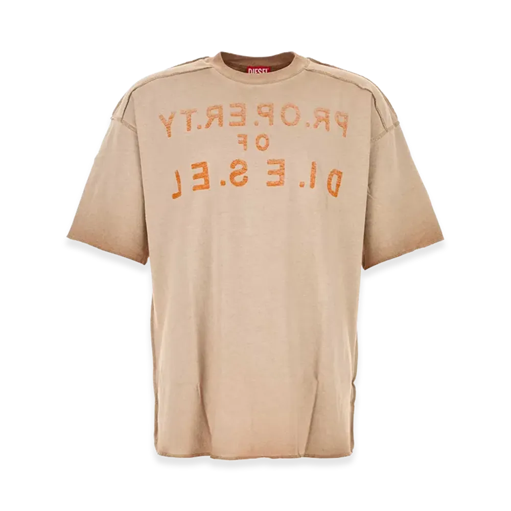 Diesel Cotton T-Look T-Shirt "Antiqued Pink"