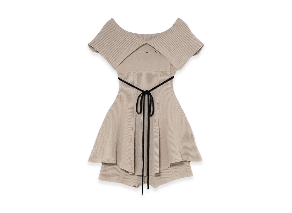 ANDMARY Women's Ellie Peplum Knit Set Up "Beige"