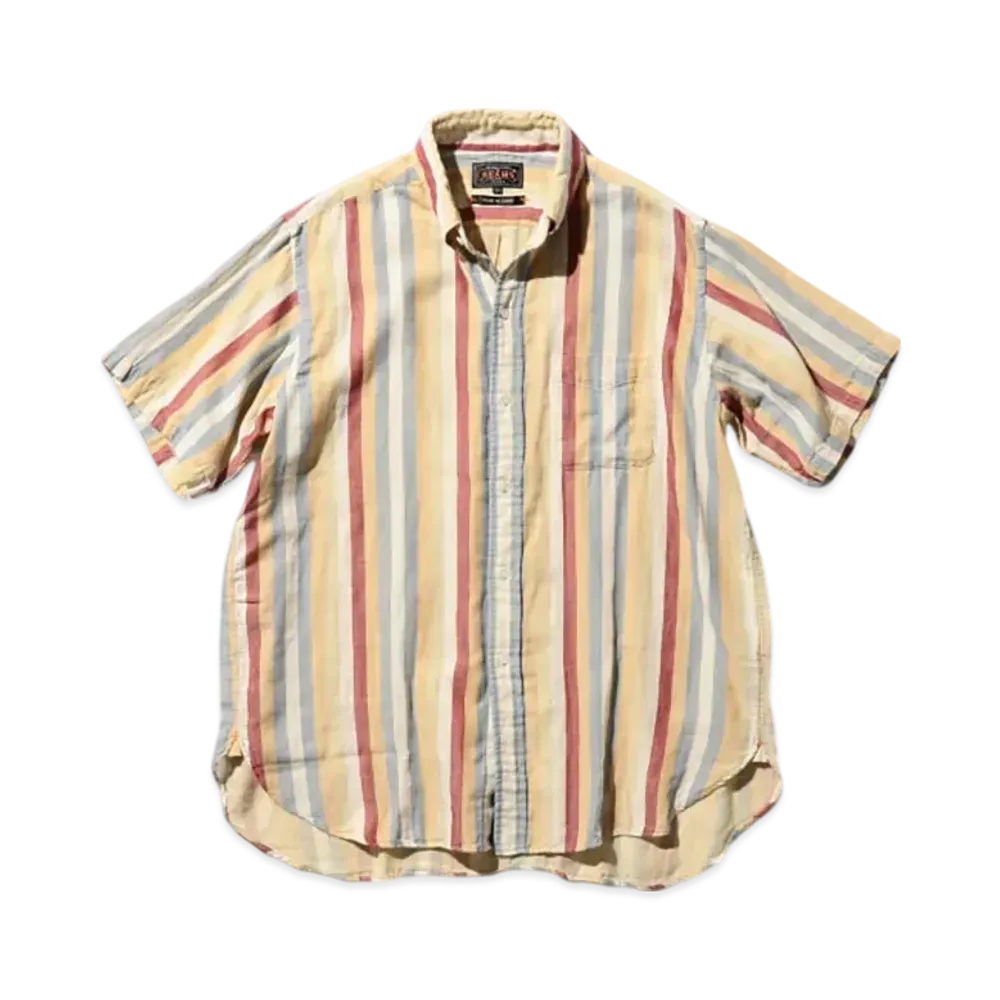 BEAMS B.D. Classic fit Multi Stripe Double Gauze "Beige"