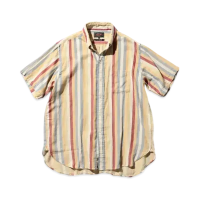 BEAMS B.D. Classic fit Multi Stripe Double Gauze "Beige"