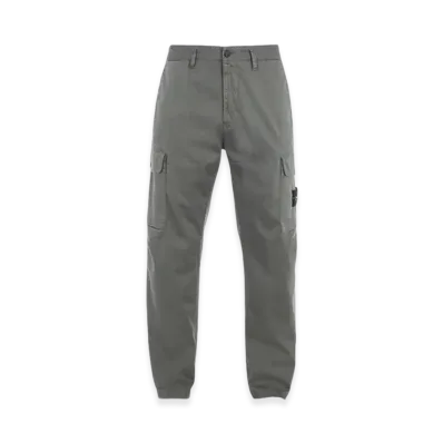 Stone Island 319F1 Weatherproof Cotton Canvas Ghost Piece Regular Fit Cargo Pants - 24SS "Musk Green"