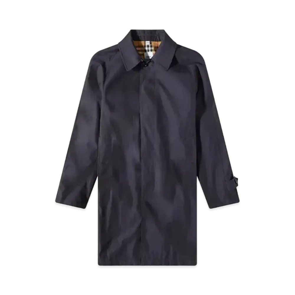 Burberry Men's Camden Car Coat "Carbon Blue"