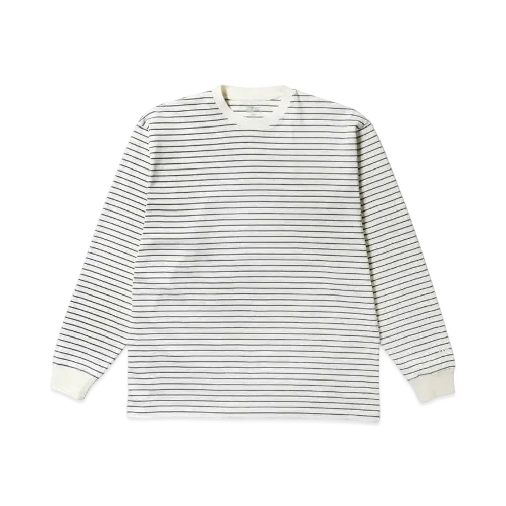 NEW ERA Long Sleeve Oversized Cotton T-shirt Micro Border "Off White"