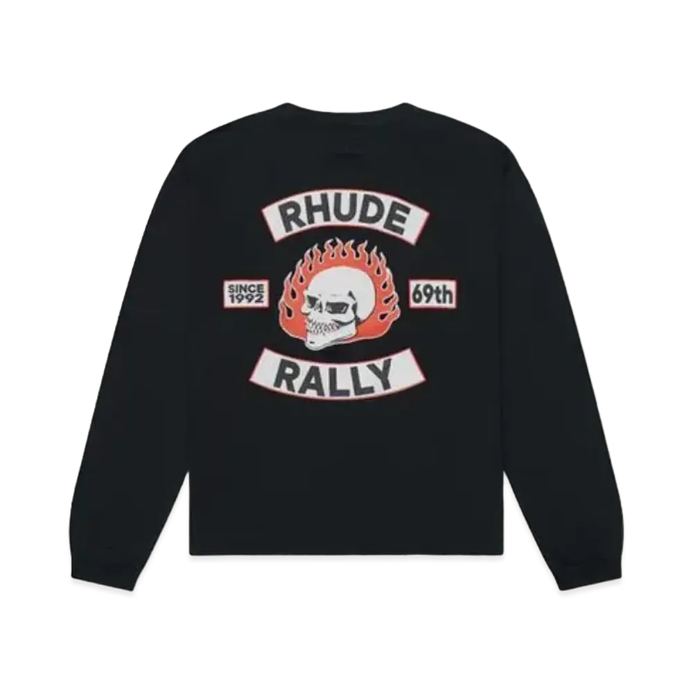 RHUDE 92 Rally LS Tee "Black"