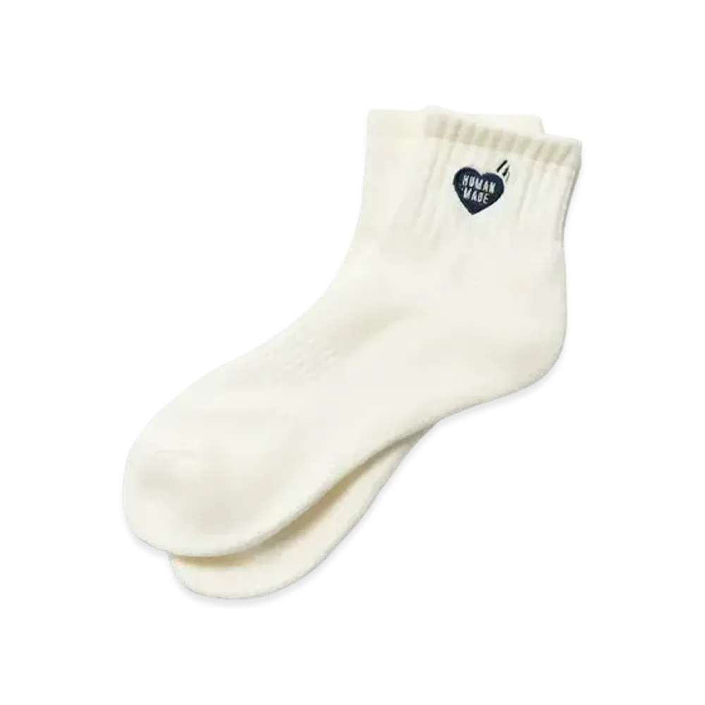 HUMAN MADE SHORT PILE SOCKS "White"