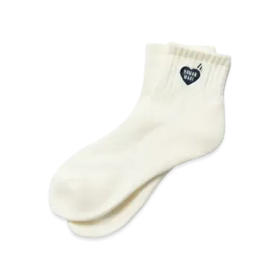 HUMAN MADE SHORT PILE SOCKS "White"