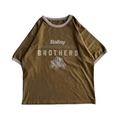 BALLSY.BROTHERS BALLSY.BROTHERS Overdyed Ringer T-shirt "Brown"