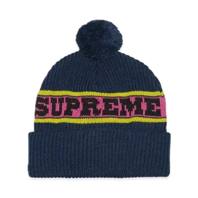 Supreme Big Stripe Beanie "Navy"
