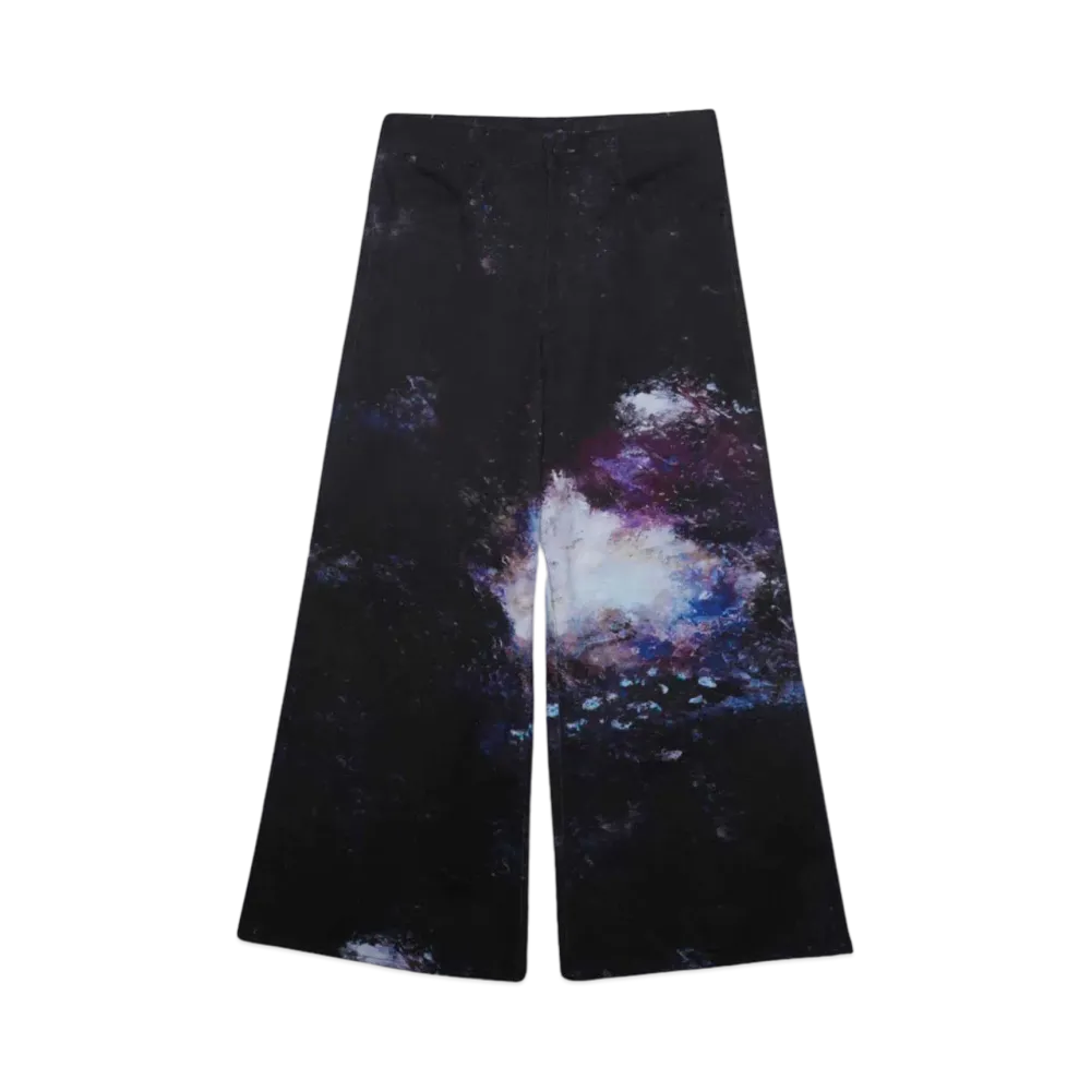 LAD MUSICIAN 12oz DENIM WONDER LAND FLARE PT "BLACK PURPLE"