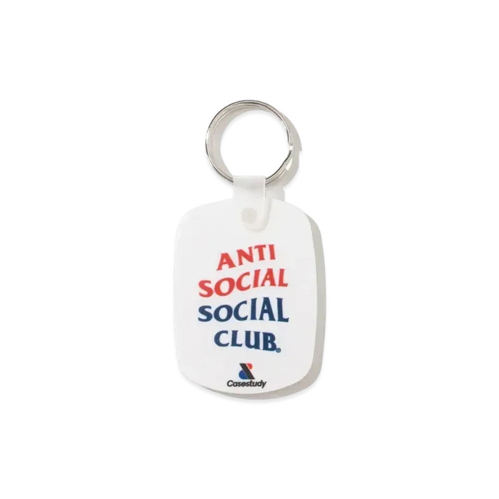 ANTI SOCIAL SOCIAL CLUB SS22 Case Study x ASSC Flag Keyring "White"