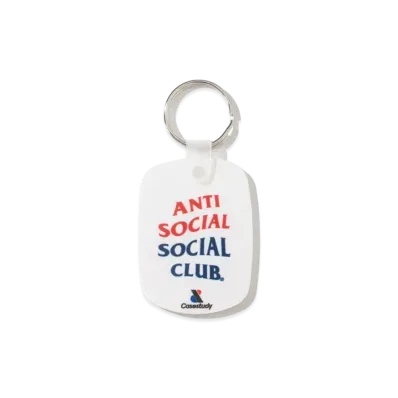 ANTI SOCIAL SOCIAL CLUB SS22 Case Study x ASSC Flag Keyring "White"