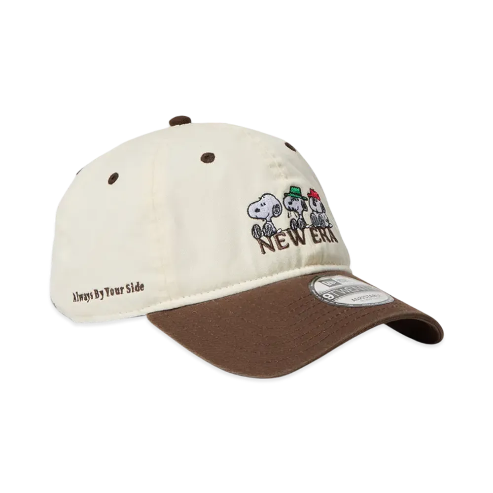 NEW ERA x PEANUTS 9TWENTY Snoopy with Bro "Chrome White/Walnut"