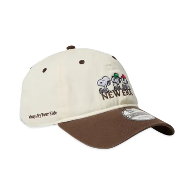 NEW ERA x PEANUTS 9TWENTY Snoopy with Bro "Chrome White/Walnut"