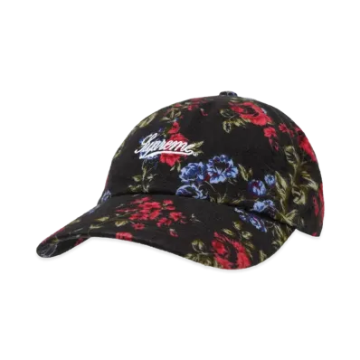 Supreme Floral Flannel 6-Panel "Black"