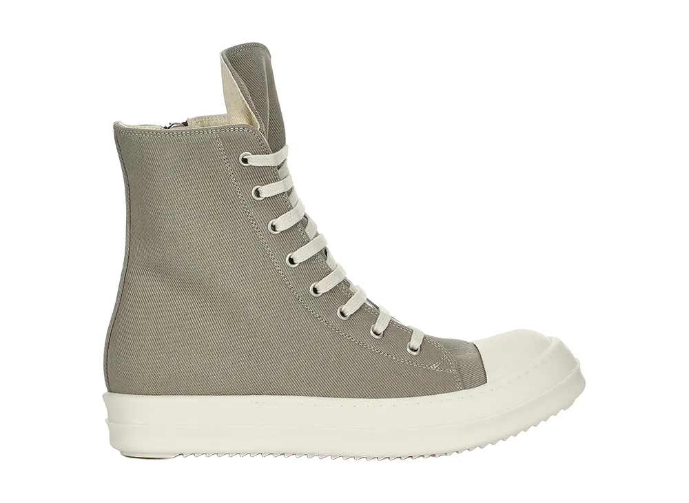 Rick Owens DRKSHDW FW26 Tower Sneaks 13oz Overdyed Denim "Mineral/Milk"