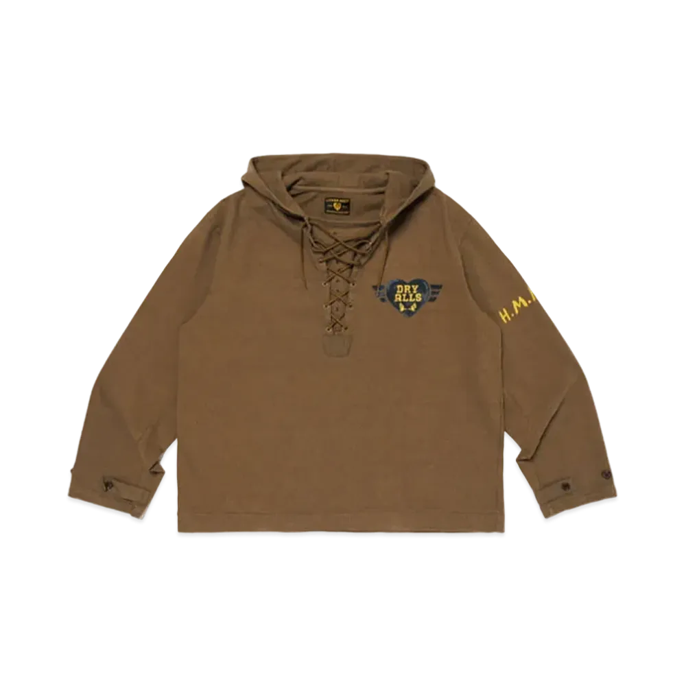 HUMAN MADE Lace-Up Hooded Pullover "Olive Drab"