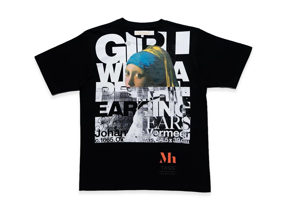 COMME des GARCONS Osaka x Mauritshuis x Tags Wkgpty Productions Girl With a Pearl Earring 360 Years SP Tee "Black"
