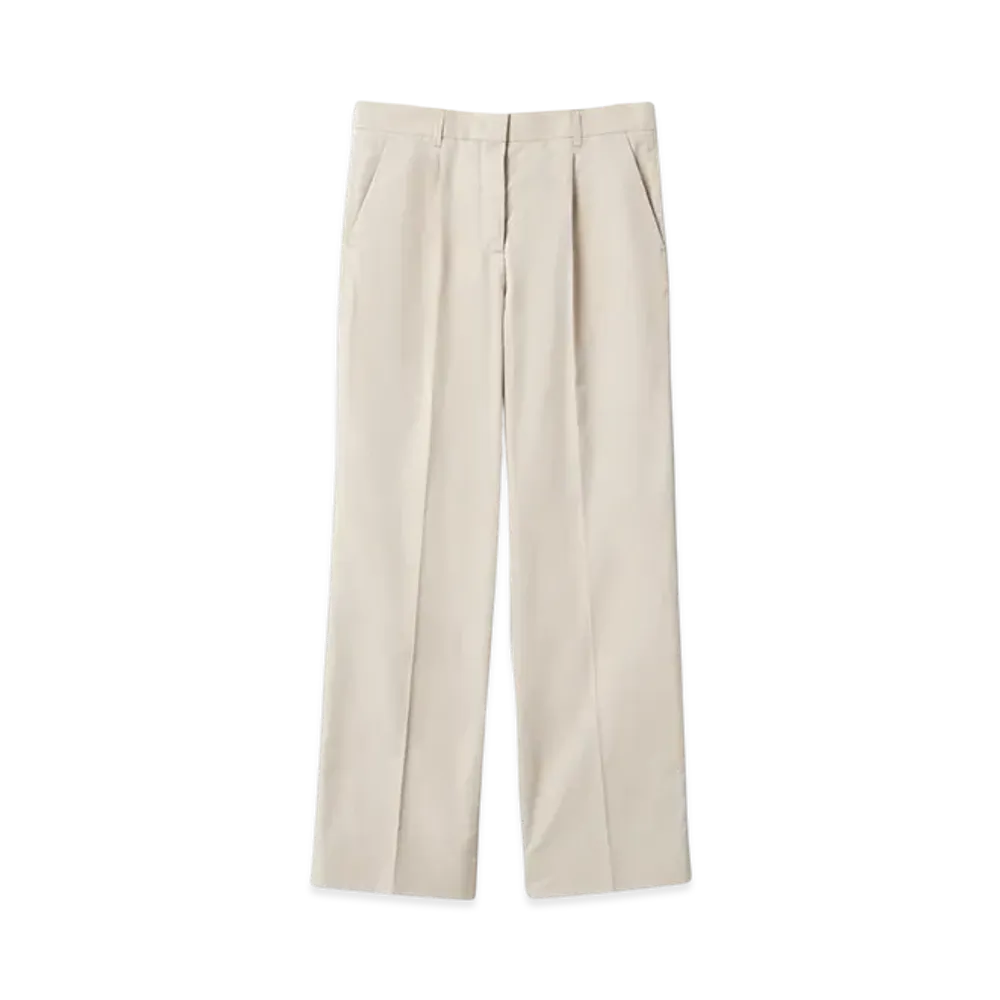 MIU MIU Women's Poplin Pants "Limestone"