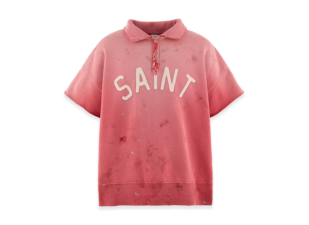 SAINT Mxxxxxx SS Half Zip Sweat Saint "Red"