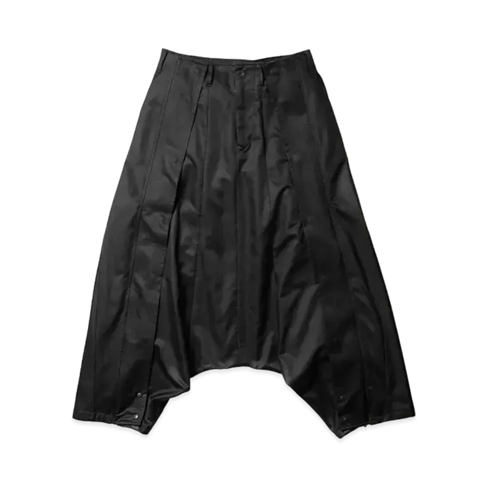 JULIUS Concealed Zip Sarouel Trousers "Black"
