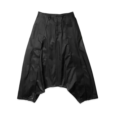 JULIUS Concealed Zip Sarouel Trousers "Black"