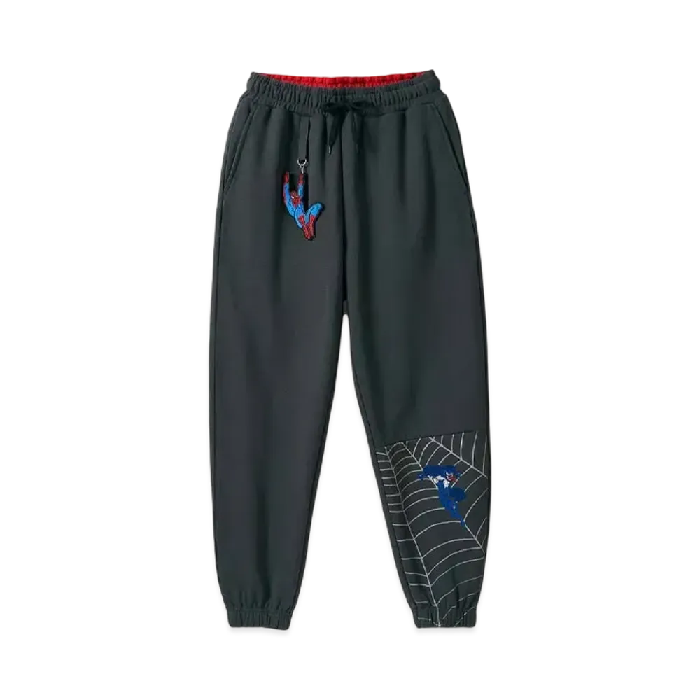 graniph x Spider Man Spider Web Fleece Sweatpants "Sumikuro"