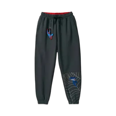 graniph x Spider Man Spider Web Fleece Sweatpants "Sumikuro"