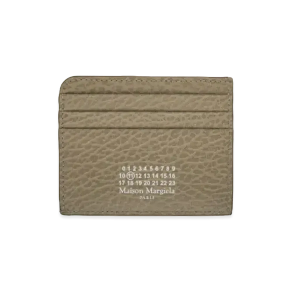 Maison Margiela Numbers Logo Grainy Leather Card Holder "Bleach"