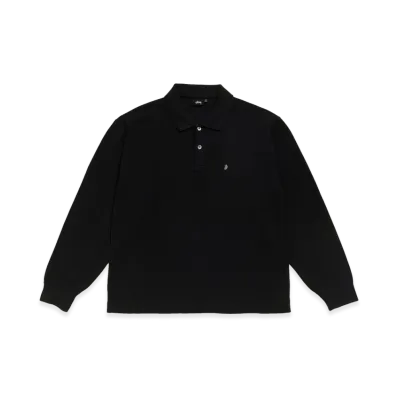 Stussy Classic Pique LS Polo "Black"