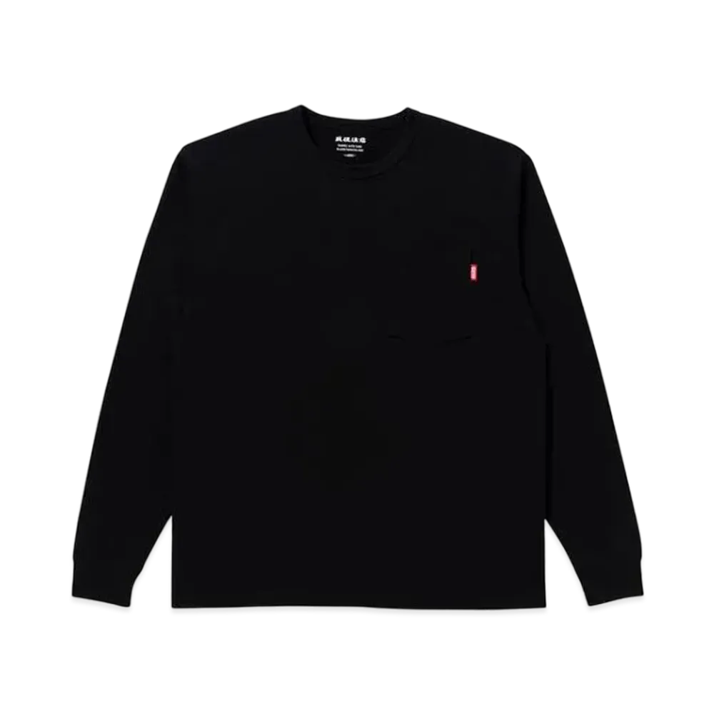 BlackEyePatch HANDLE WITH CARE POCKET L/S TEE "Black"