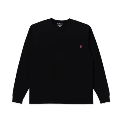 BlackEyePatch HANDLE WITH CARE POCKET L/S TEE "Black"