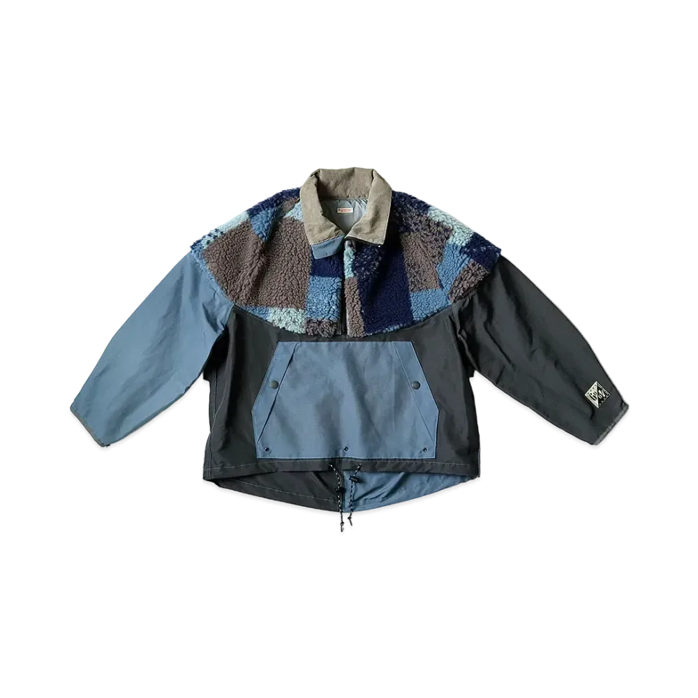 KAPITAL 60/40 CROSS x TSUGI HAGIGI FLEECE HUTTE ANOLAK "Navy"
