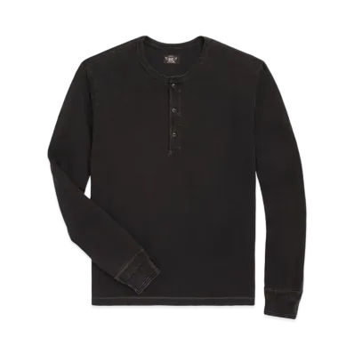 RRL Ralph Lauren Indigo Jersey Henly Shirt "Black"