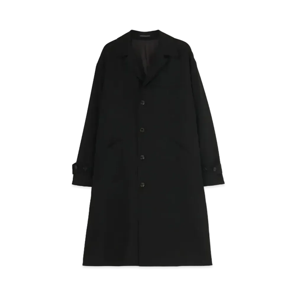 Yohji Yamamoto Y's WOOL GABARDINE 4 POCKET COAT "Black"