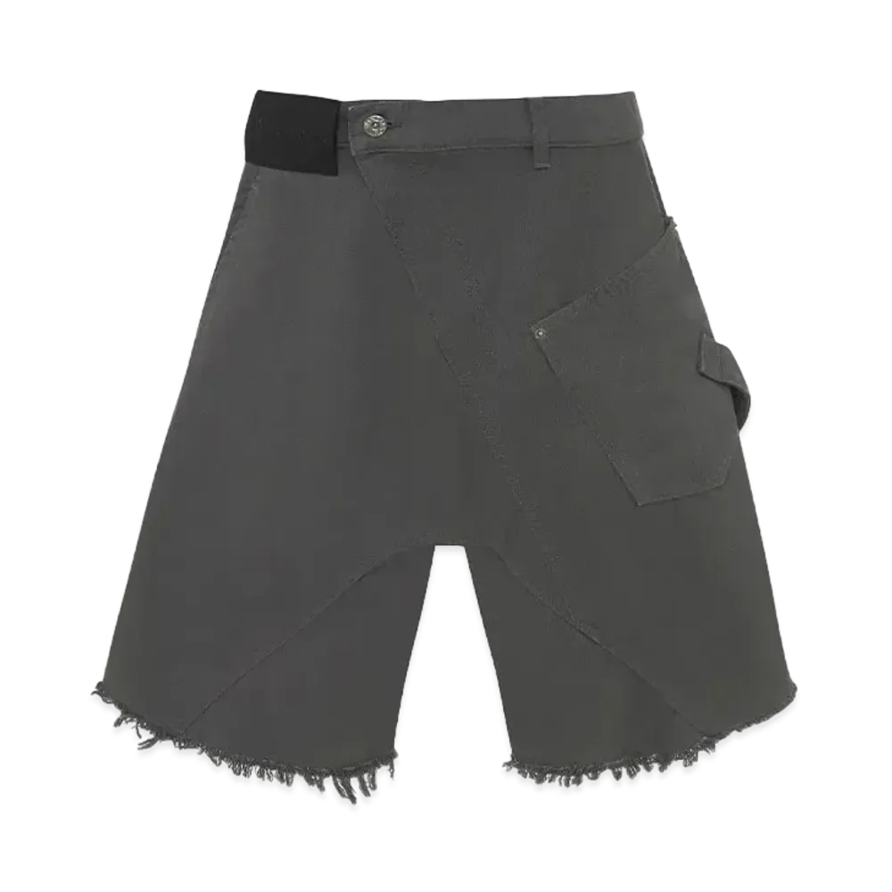 JW ANDERSON Twisted Workwear Denim Shorts "Grey"