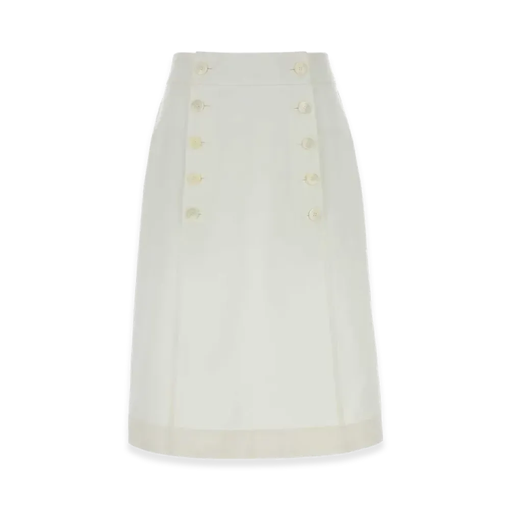 PRADA Women's Gabardine Skirt "White"