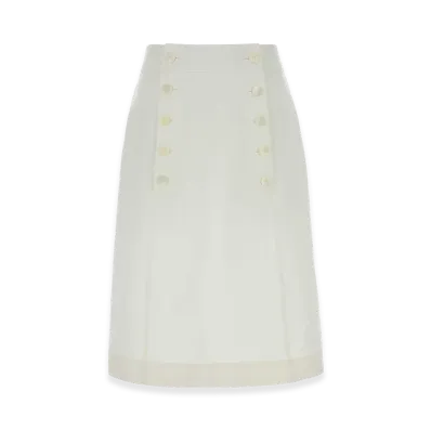 PRADA Women's Gabardine Skirt "White"