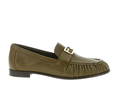 FENDI Women's Baguette Loafer "Green"