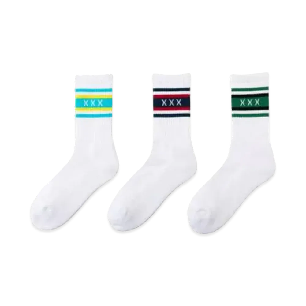GOD SELECTION XXX SOCKS (3PIECE 1PACK) GX-S21-S0-02 "Turquoise/Navy/Green"