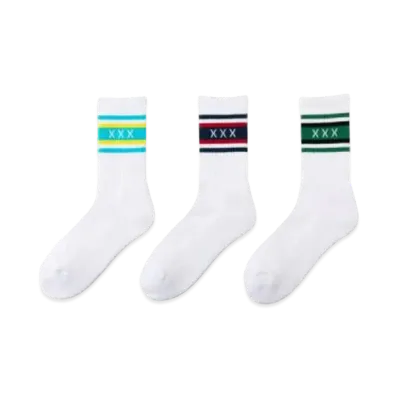 GOD SELECTION XXX SOCKS (3PIECE 1PACK) GX-S21-S0-02 "Turquoise/Navy/Green"