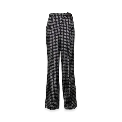 PRADA Women's Printed Silk Pant "Blue"