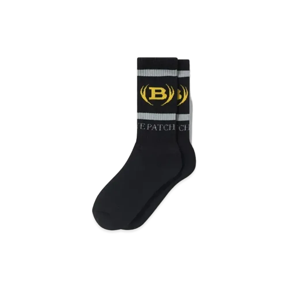 Black Eye Patch Winged Logo Socks "Black"