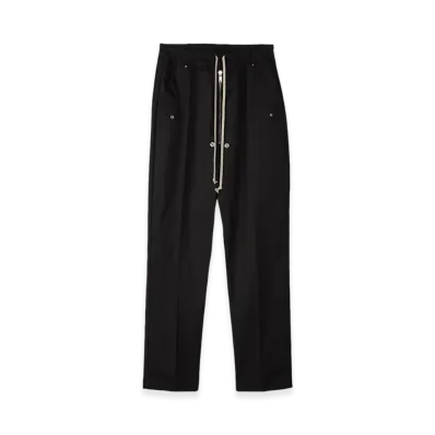 Rick Owens Porterville Bela Pants in Heavy Cotton Poplin "Black"