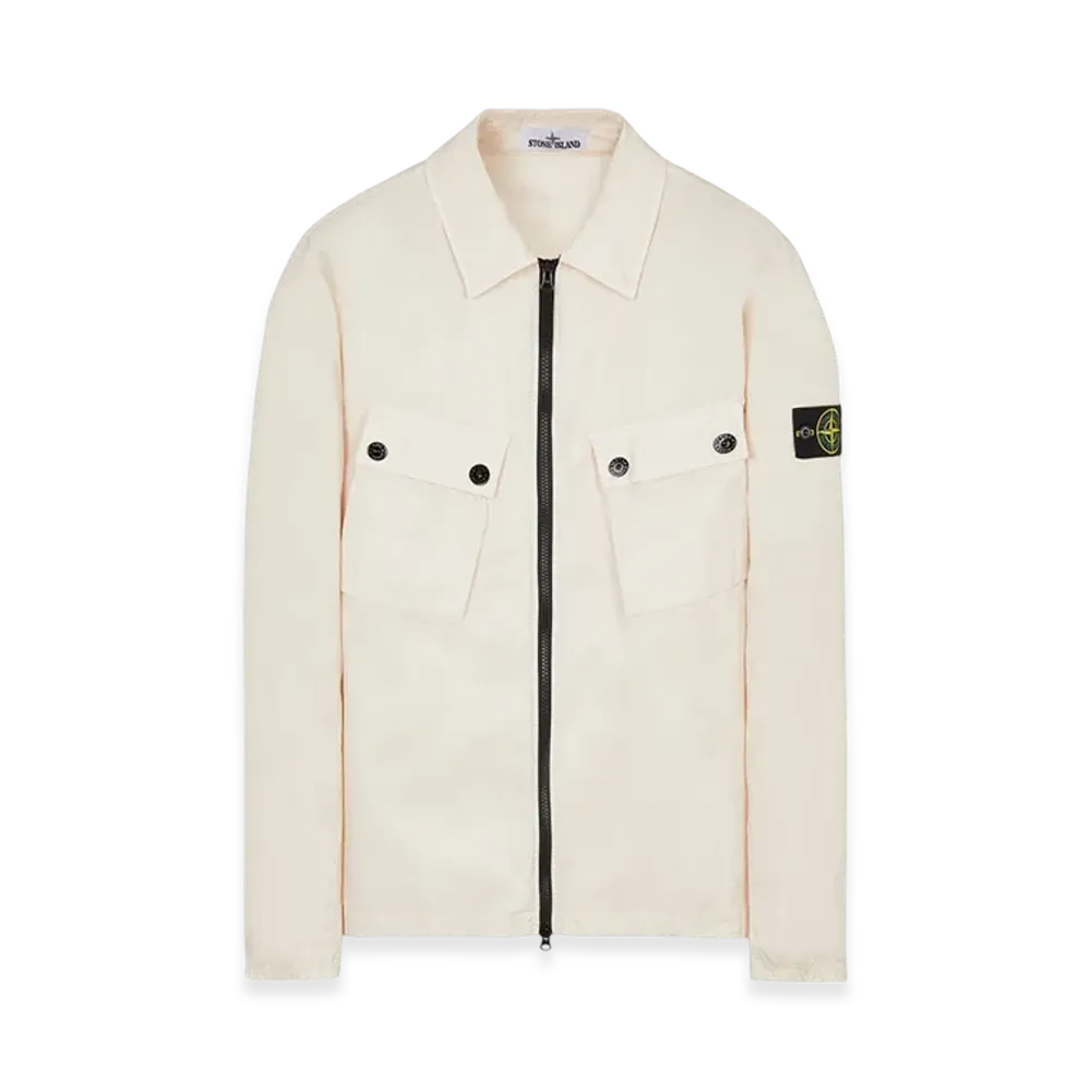 Stone Island 10910 Stretch Cotton Gabardine Garment Dyed Overshirt - 22FW "Rose"