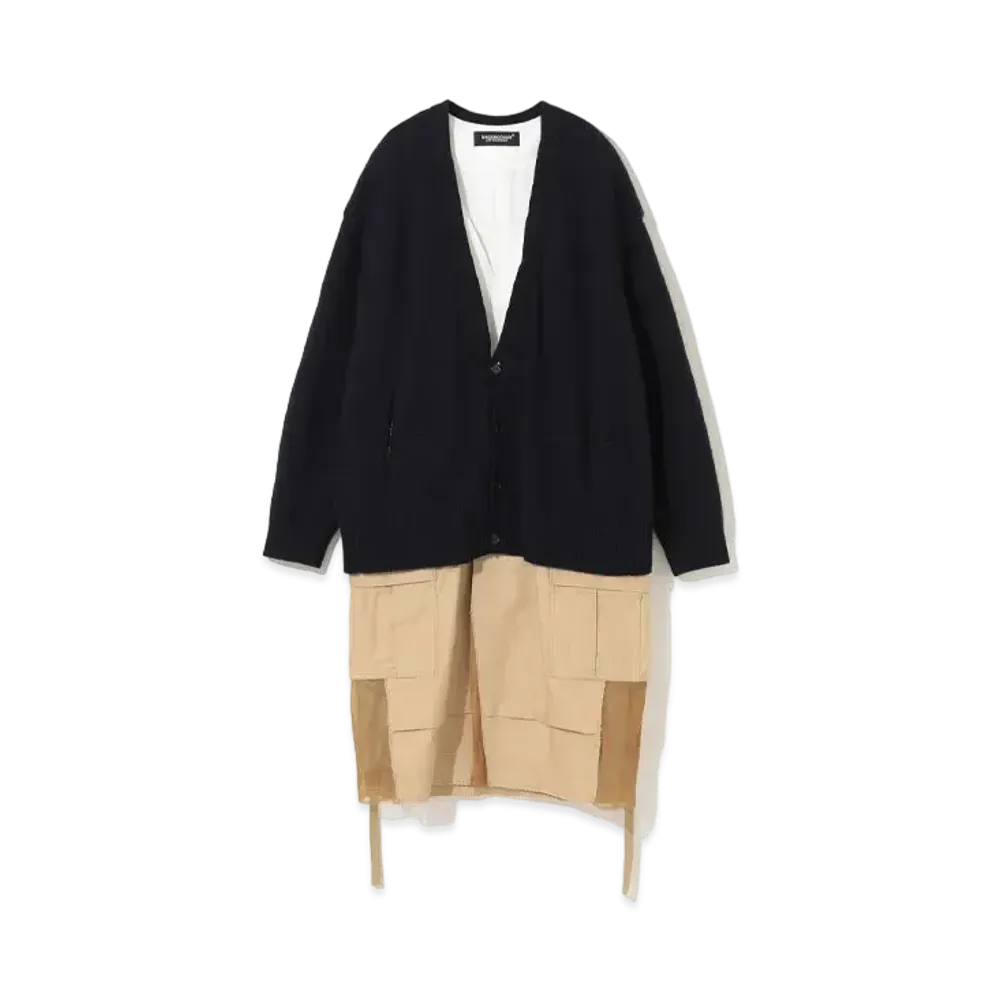UNDERCOVER Angora Blend Wool Cardigan "Black"