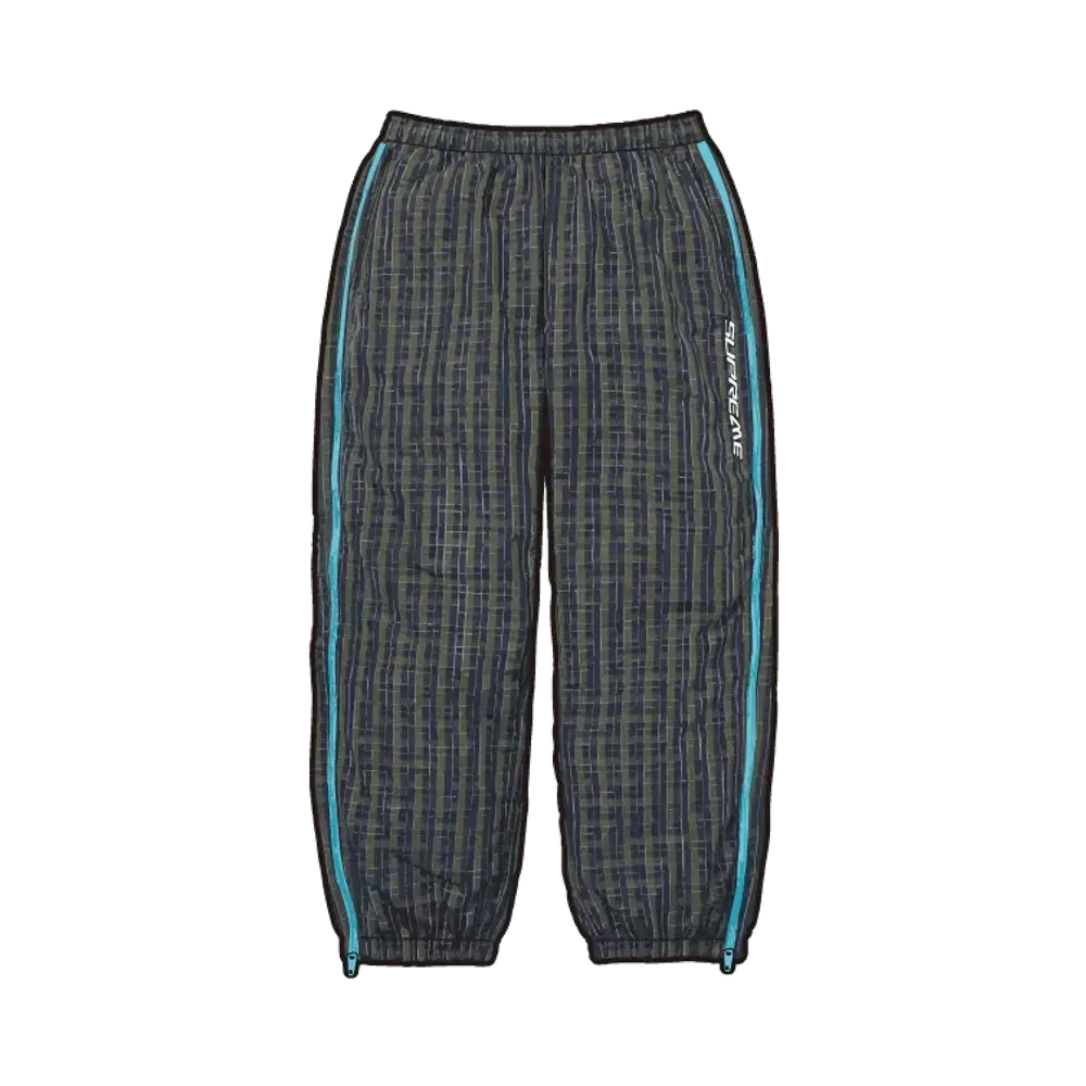 Supreme Plaid Warm Up Pant "Navy"