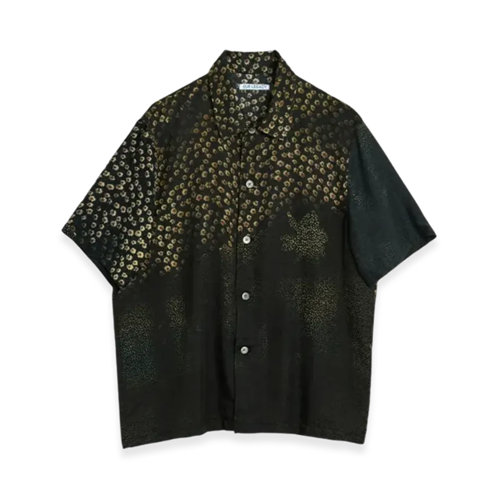 OUR LEGACY Box Shirt Shortsleeve "Dark Flower Print"
