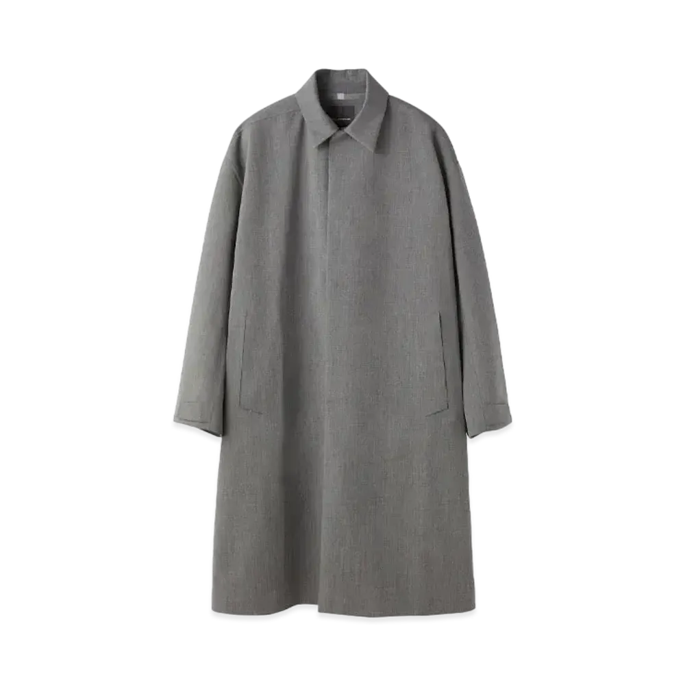 DESCENTE Allterrain Hard Shell Bal Collar Wool Coat "Heather Gray"